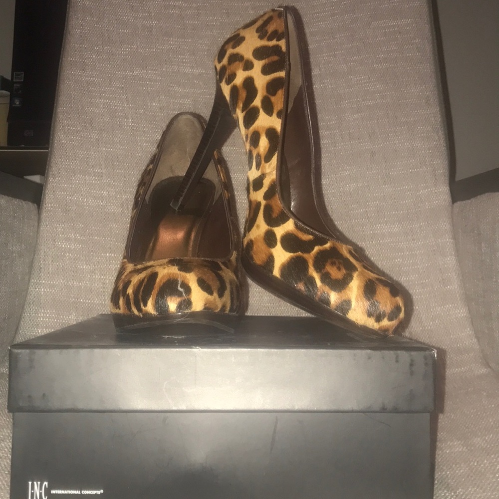INC Leopard heels